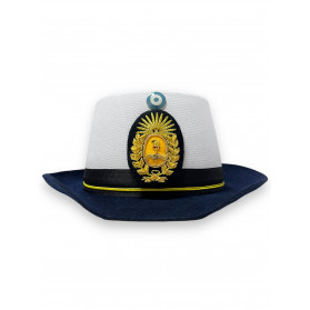 Sombrero Blanco Oficial con escudo bordado a mano